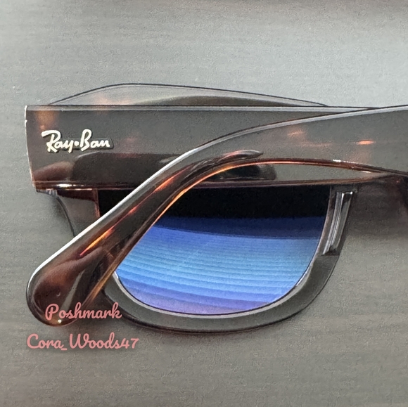 Ray Ban State Street Gradient Brown Lens RB2186 Tortoise Frame Unisex New - Picture 11 of 17